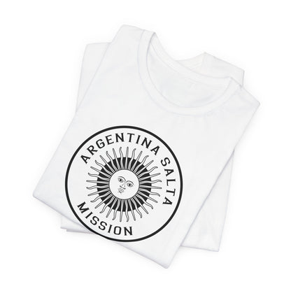 Argentina Salta Mission Circular Monochrome Logo T-Shirt - Latter-Day Saint LDS Missionary Gift - Book of Mormon