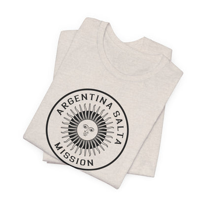 Argentina Salta Mission Circular Monochrome Logo T-Shirt - Latter-Day Saint LDS Missionary Gift - Book of Mormon