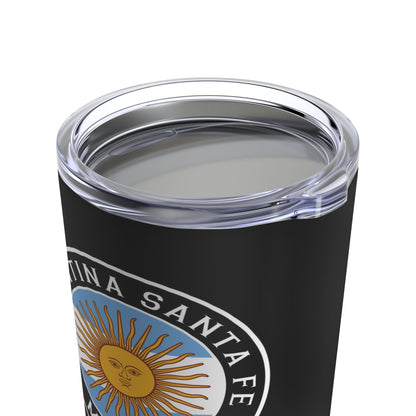 Argentina Santa Fe Mission Flag Logo Tumbler 20oz Black - Latter-Day Saint LDS Missionary Gift - Book of Mormon