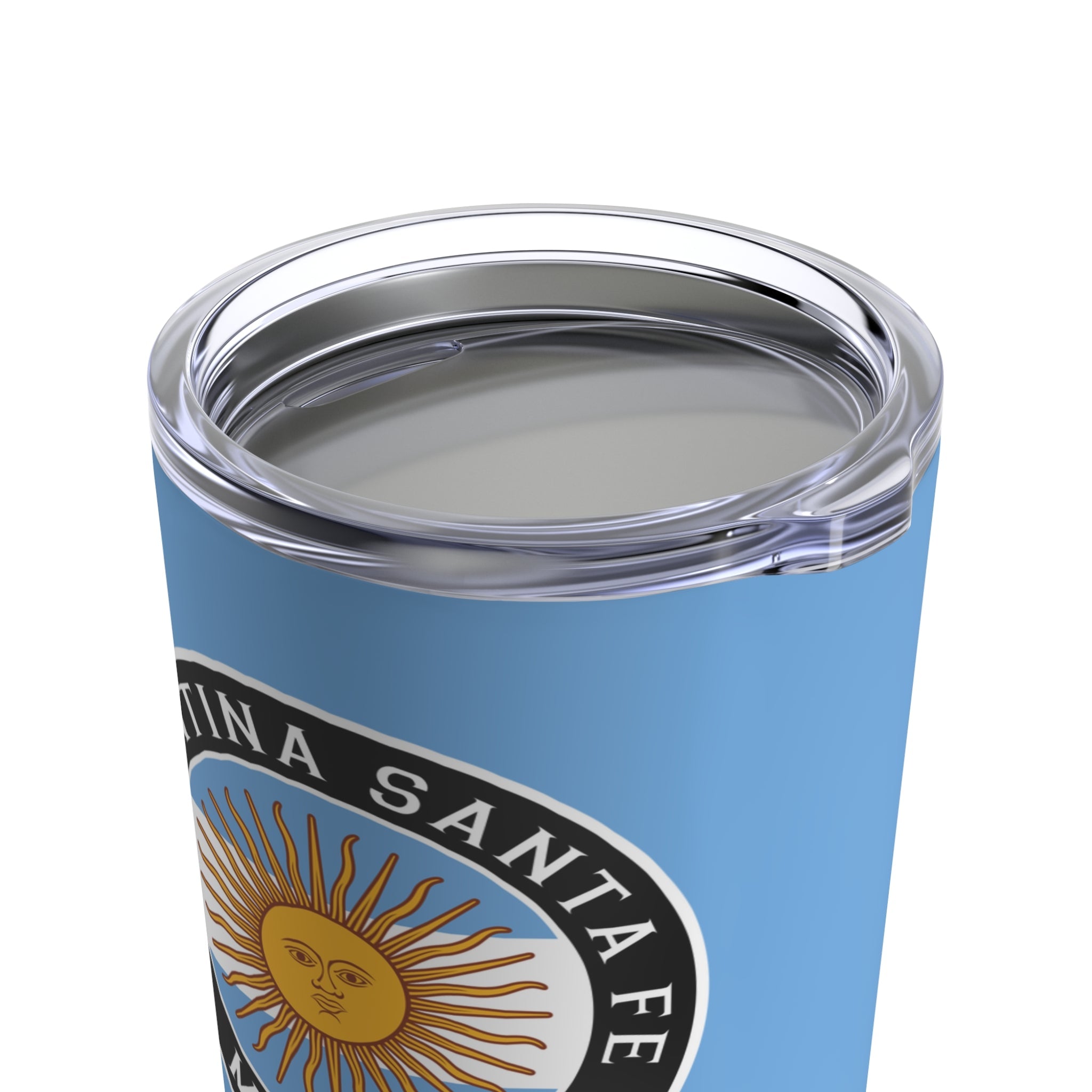 Argentina Santa Fe Mission Flag Logo Tumbler 20oz Light Blue - Latter-Day Saint LDS Missionary Gift - Book of Mormon