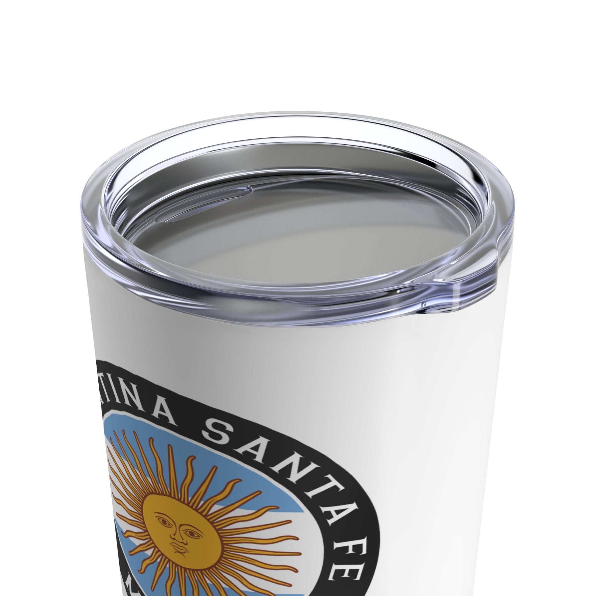 Argentina Santa Fe Mission Flag Logo Tumbler 20oz White - Latter-Day Saint LDS Missionary Gift - Book of Mormon