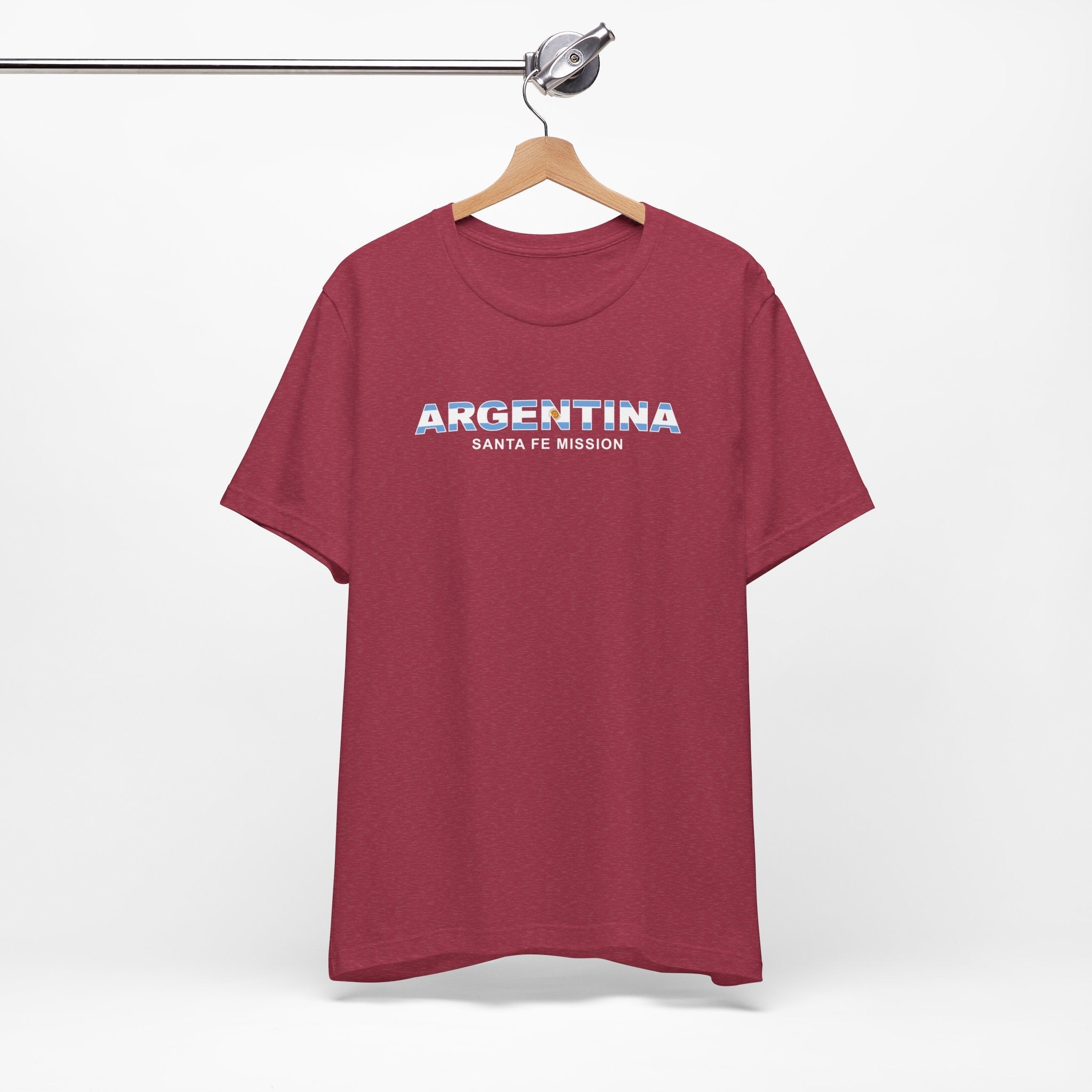 Argentina Santa Fe Mission Flag Title T-shirt - Latter-Day Saint LDS Missionary Gift - Book of Mormon