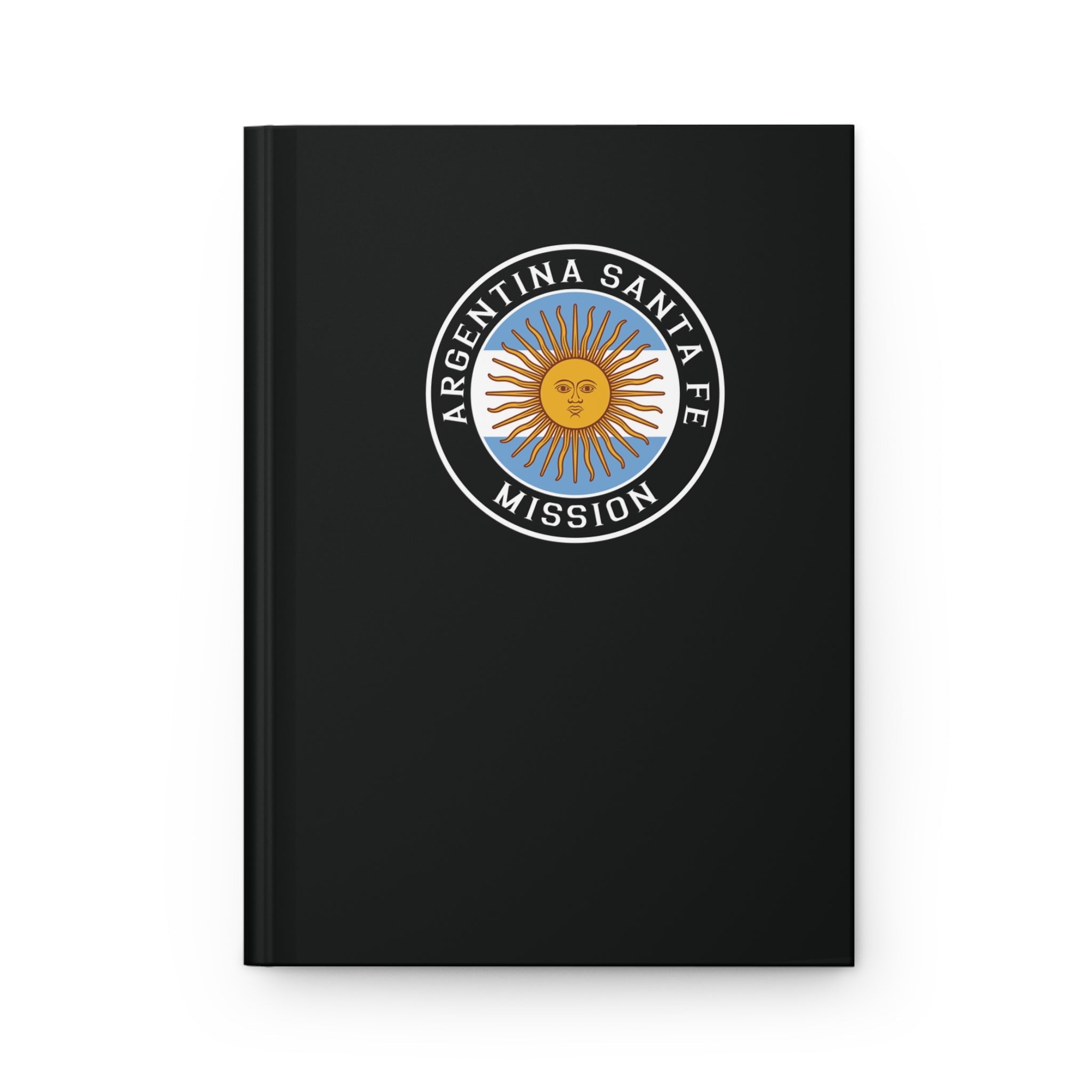 Argentina Santa Fe Mission Logo Design Black Hardcover Journal Matte - Latter-Day Saint LDS Missionary Gift - Book of Mormon