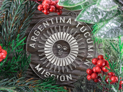 LDS Argentina Tucuman Mission Christmas Ornament with Christmas Decorations