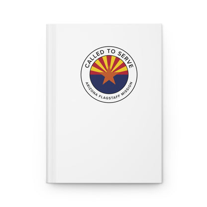 Arizona Flagstaff Mission Circle Flag Called to Serve White Hardcover Journal Matte - Latter-Day Saint LDS Missionary Gift - Book of Mormon