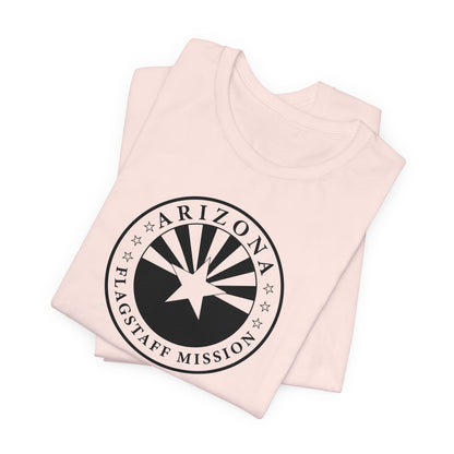 Arizona Flagstaff Mission Circular Monochrome Logo T-Shirt - Latter-Day Saint LDS Missionary Gift - Book of Mormon