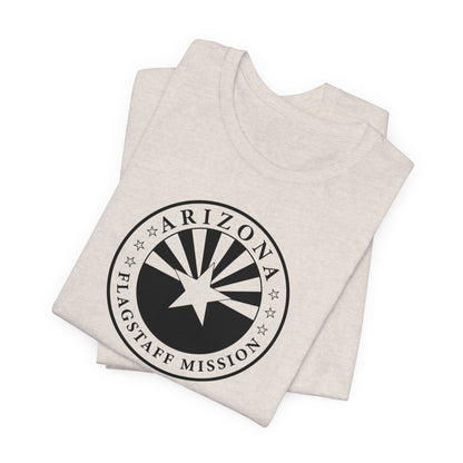 Arizona Flagstaff Mission Circular Monochrome Logo T-Shirt - Latter-Day Saint LDS Missionary Gift - Book of Mormon