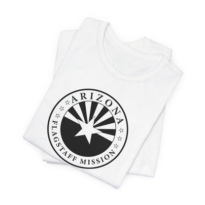 Arizona Flagstaff Mission Circular Monochrome Logo T-Shirt - Latter-Day Saint LDS Missionary Gift - Book of Mormon