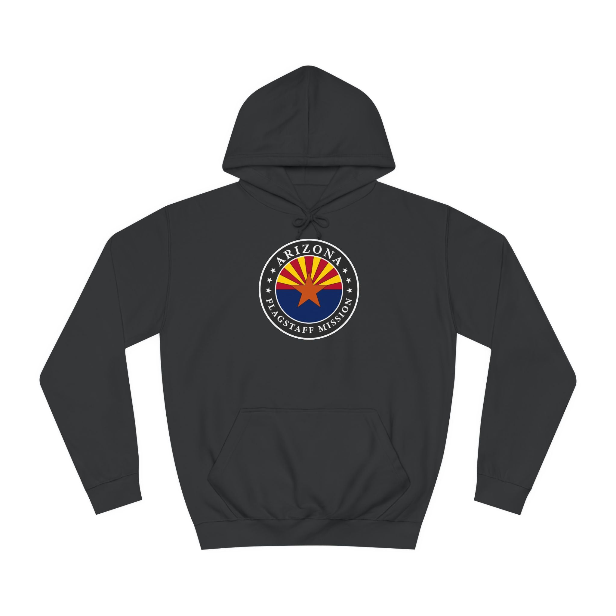 Arizona Flagstaff Mission State Flag Logo (Black Border) College Hoodie - Latter-Day Saint LDS Missionary Gift - Book of Mormon