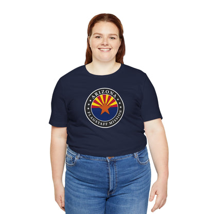 Arizona Flagstaff Mission State Flag Logo (Black Border) T-shirt - Latter-Day Saint LDS Missionary Gift - Book of Mormon