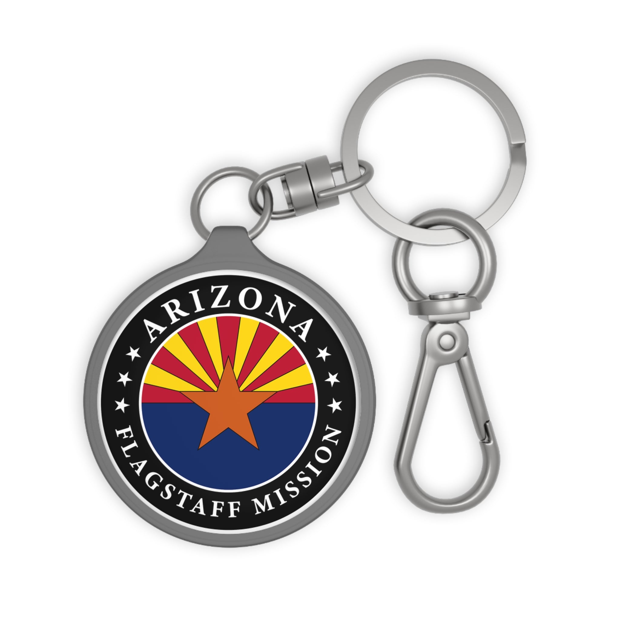 Arizona Flagstaff Mission State Flag Logo Key Tag - Latter-Day Saint LDS Missionary Gift - Book of Mormon