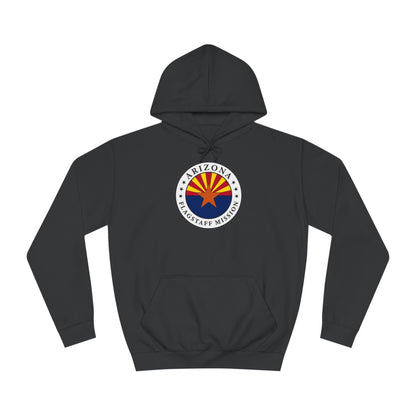 Arizona Flagstaff Mission State Flag Logo (White Border) College Hoodie