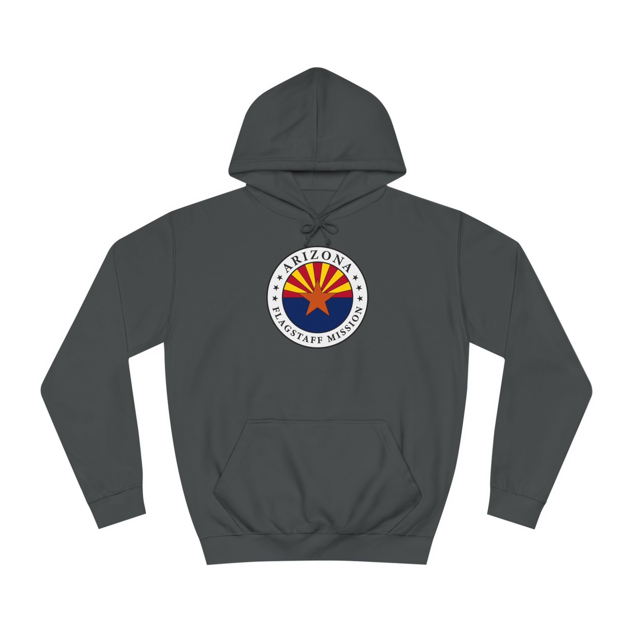 Arizona Flagstaff Mission State Flag Logo (White Border) College Hoodie