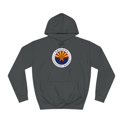 Arizona Flagstaff Mission State Flag Logo (White Border) College Hoodie