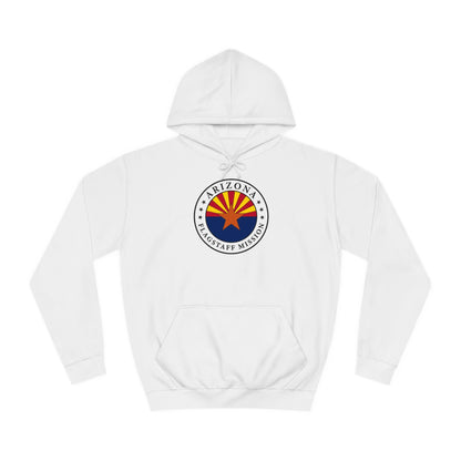 Arizona Flagstaff Mission State Flag Logo (White Border) College Hoodie