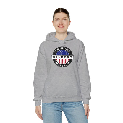 Arizona Gilbert Mission Circular USA Flag Hoodie - Latter-Day Saint LDS Missionary Gift - Book of Mormon