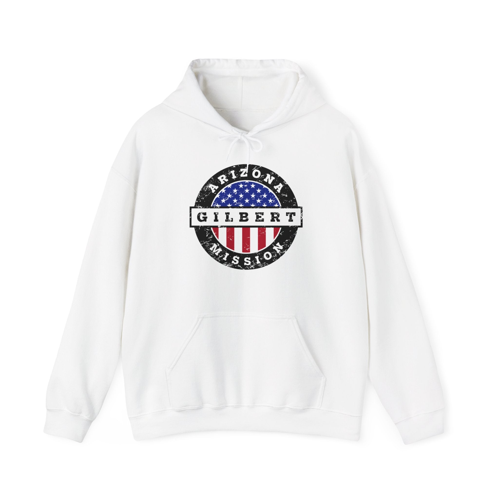 Arizona Gilbert Mission Circular USA Flag Hoodie - Latter-Day Saint LDS Missionary Gift - Book of Mormon