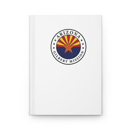 Arizona Gilbert Mission Logo Design White Hardcover Journal Matte - Latter-Day Saint LDS Missionary Gift - Book of Mormon