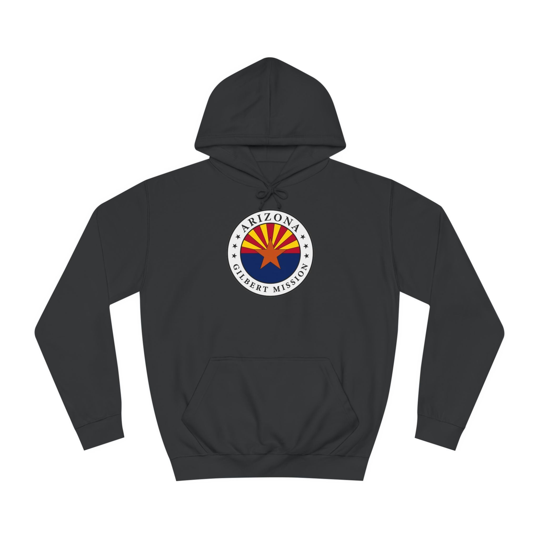 Arizona Gilbert Mission State Flag Logo (White Border) College Hoodie