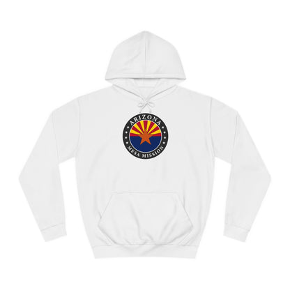 Arizona Mesa Mission State Flag Logo (Black Border) College Hoodie - Latter-Day Saint LDS Missionary Gift - Book of Mormon