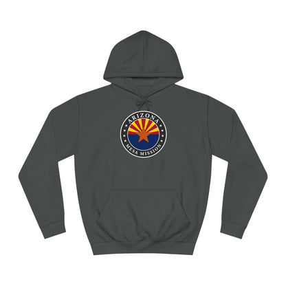 Arizona Mesa Mission State Flag Logo (Black Border) College Hoodie - Latter-Day Saint LDS Missionary Gift - Book of Mormon