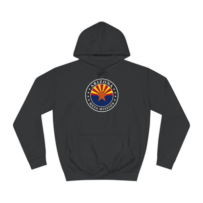 Arizona Mesa Mission State Flag Logo (Black Border) College Hoodie - Latter-Day Saint LDS Missionary Gift - Book of Mormon