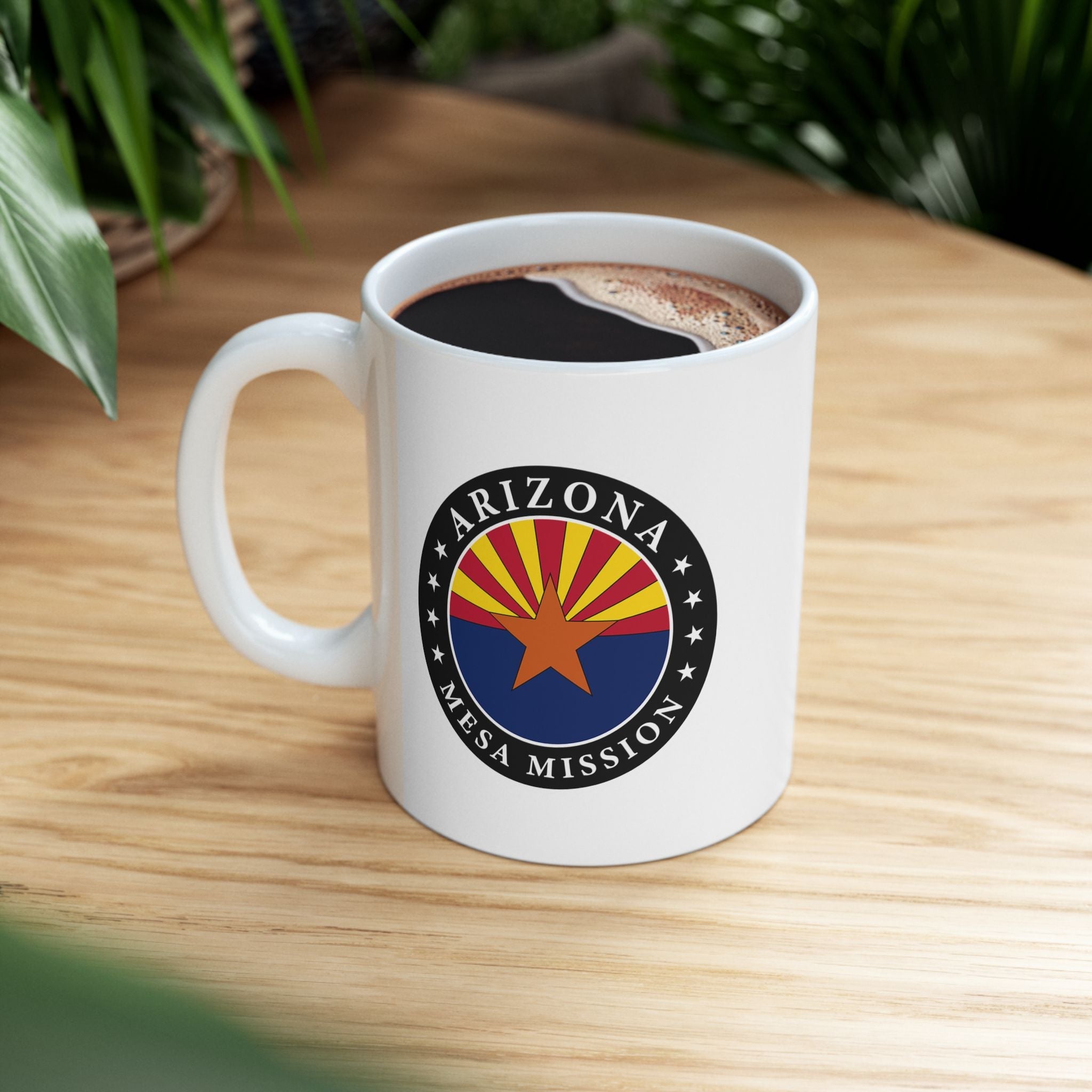 Arizona Mesa Mission State Flag Logo Ceramic Mug White Name - Latter-Day Saint LDS Missionary Gift - Book of Mormon