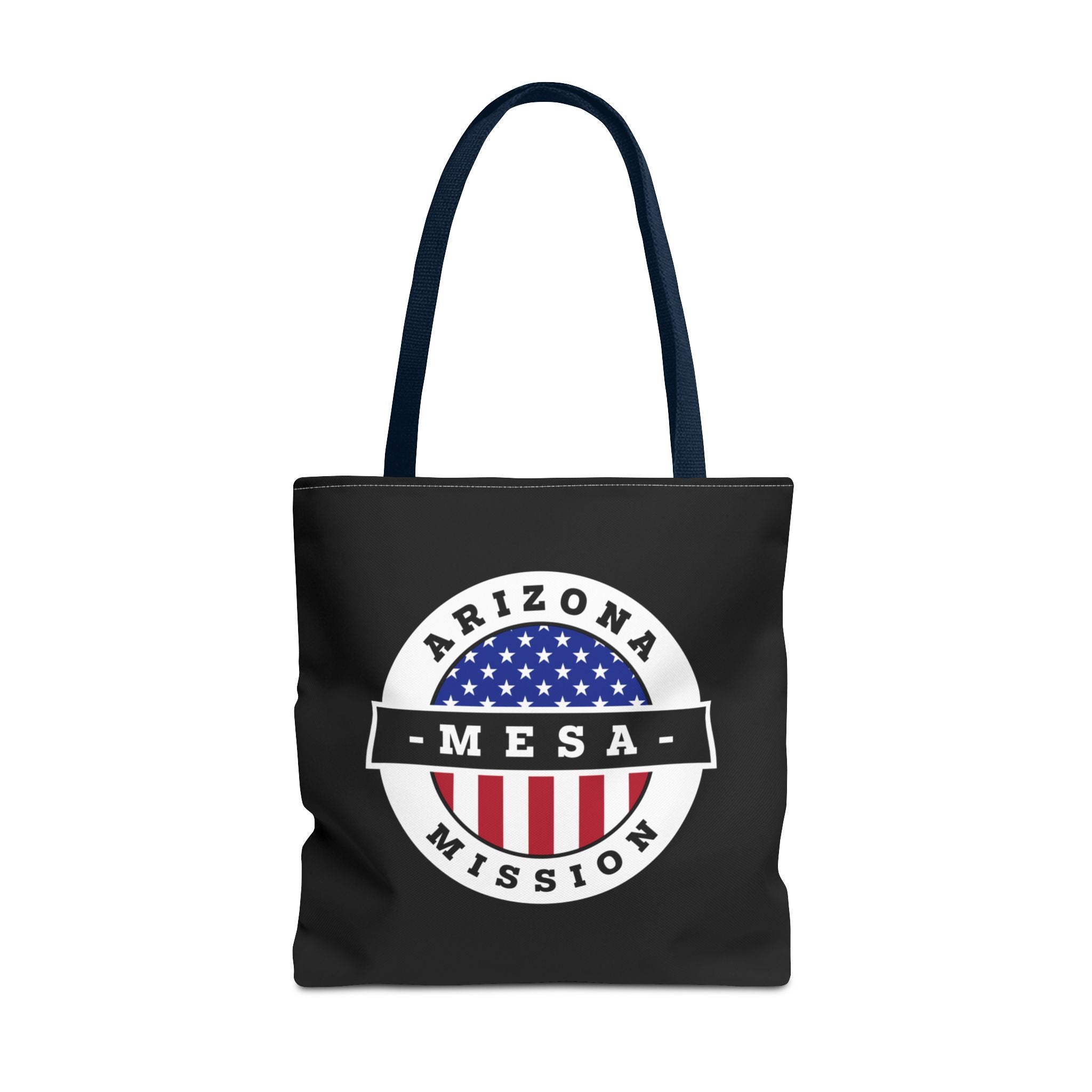 Arizona Mesa Mission USA Flag Logo Tote Bag Black - Latter-Day Saint LDS Missionary Gift - Book of Mormon