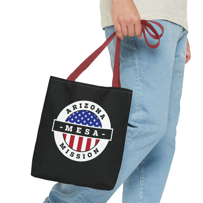 Arizona Mesa Mission USA Flag Logo Tote Bag Black - Latter-Day Saint LDS Missionary Gift - Book of Mormon