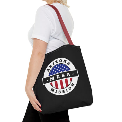 Arizona Mesa Mission USA Flag Logo Tote Bag Black - Latter-Day Saint LDS Missionary Gift - Book of Mormon