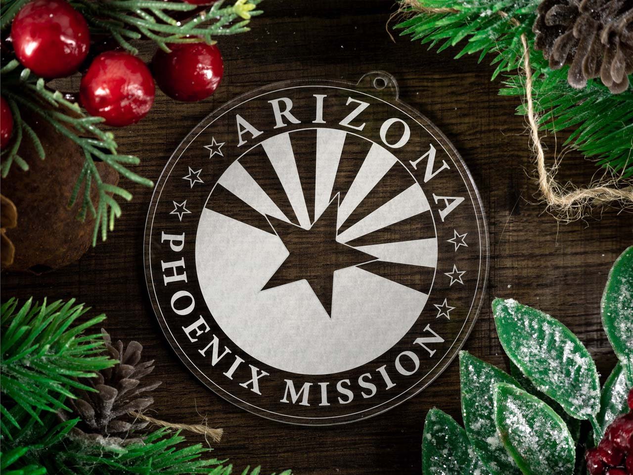 Arizona Phoenix Mission Christmas Ornament - Latter-Day Saint LDS Missionary Gift - Book of Mormon