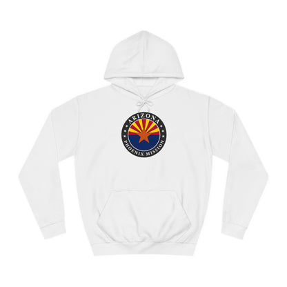 Arizona Phoenix Mission State Flag Logo (Black Border) College Hoodie - Latter-Day Saint LDS Missionary Gift - Book of Mormon