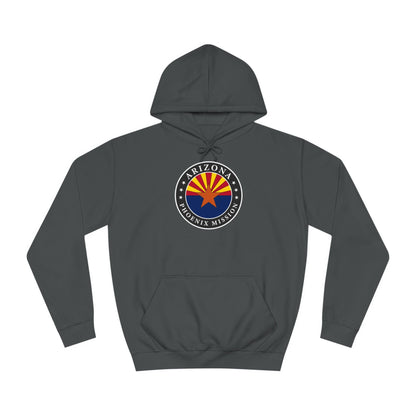 Arizona Phoenix Mission State Flag Logo (Black Border) College Hoodie - Latter-Day Saint LDS Missionary Gift - Book of Mormon