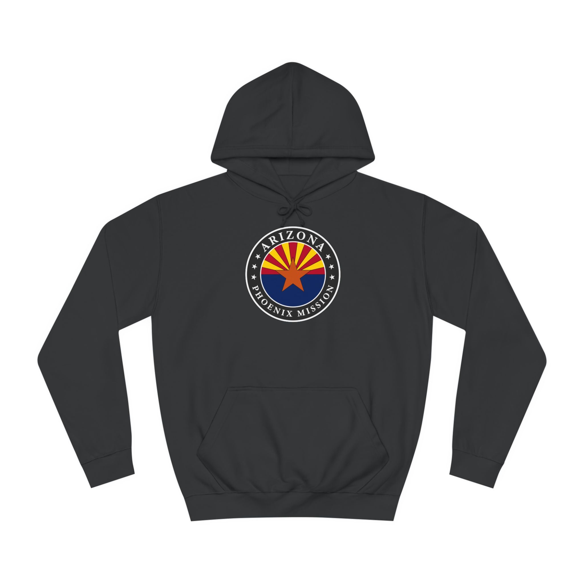 Arizona Phoenix Mission State Flag Logo (Black Border) College Hoodie - Latter-Day Saint LDS Missionary Gift - Book of Mormon