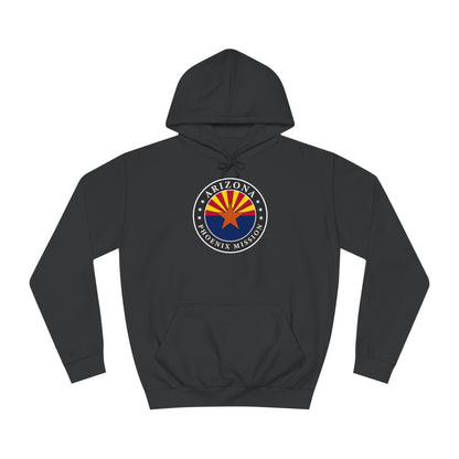 Arizona Phoenix Mission State Flag Logo (Black Border) College Hoodie - Latter-Day Saint LDS Missionary Gift - Book of Mormon