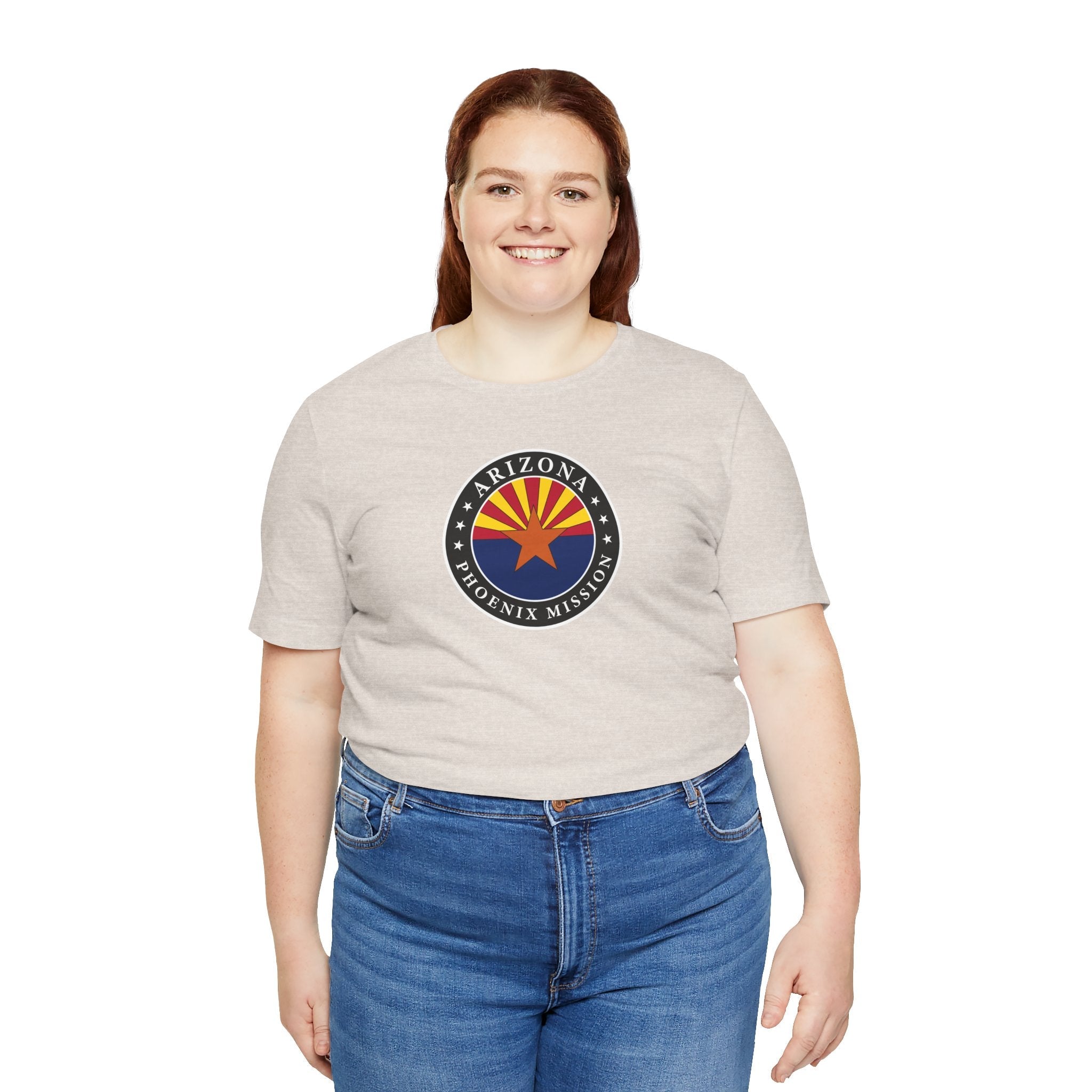 Arizona Phoenix Mission State Flag Logo (Black Border) T-shirt - Latter-Day Saint LDS Missionary Gift - Book of Mormon