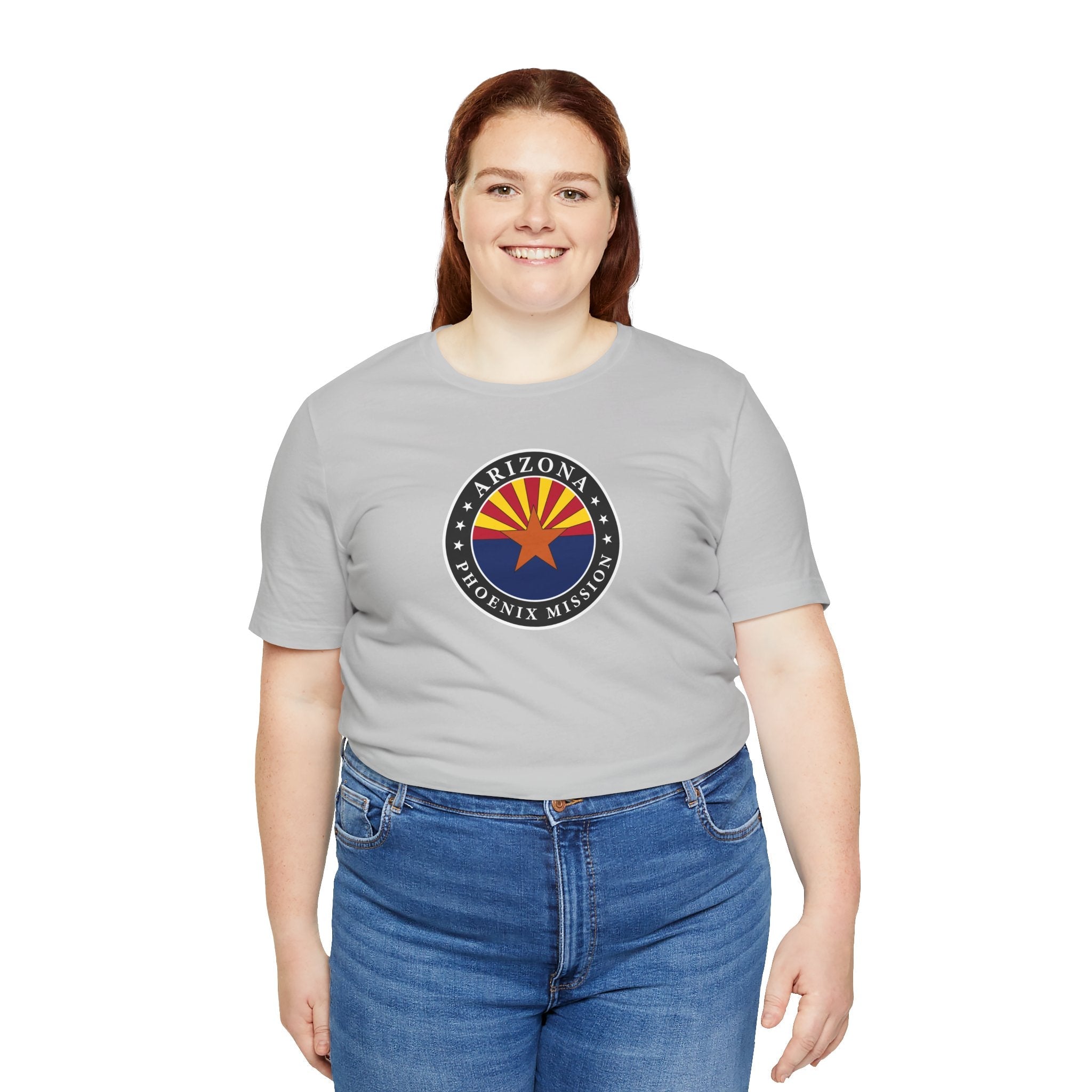 Arizona Phoenix Mission State Flag Logo (Black Border) T-shirt - Latter-Day Saint LDS Missionary Gift - Book of Mormon