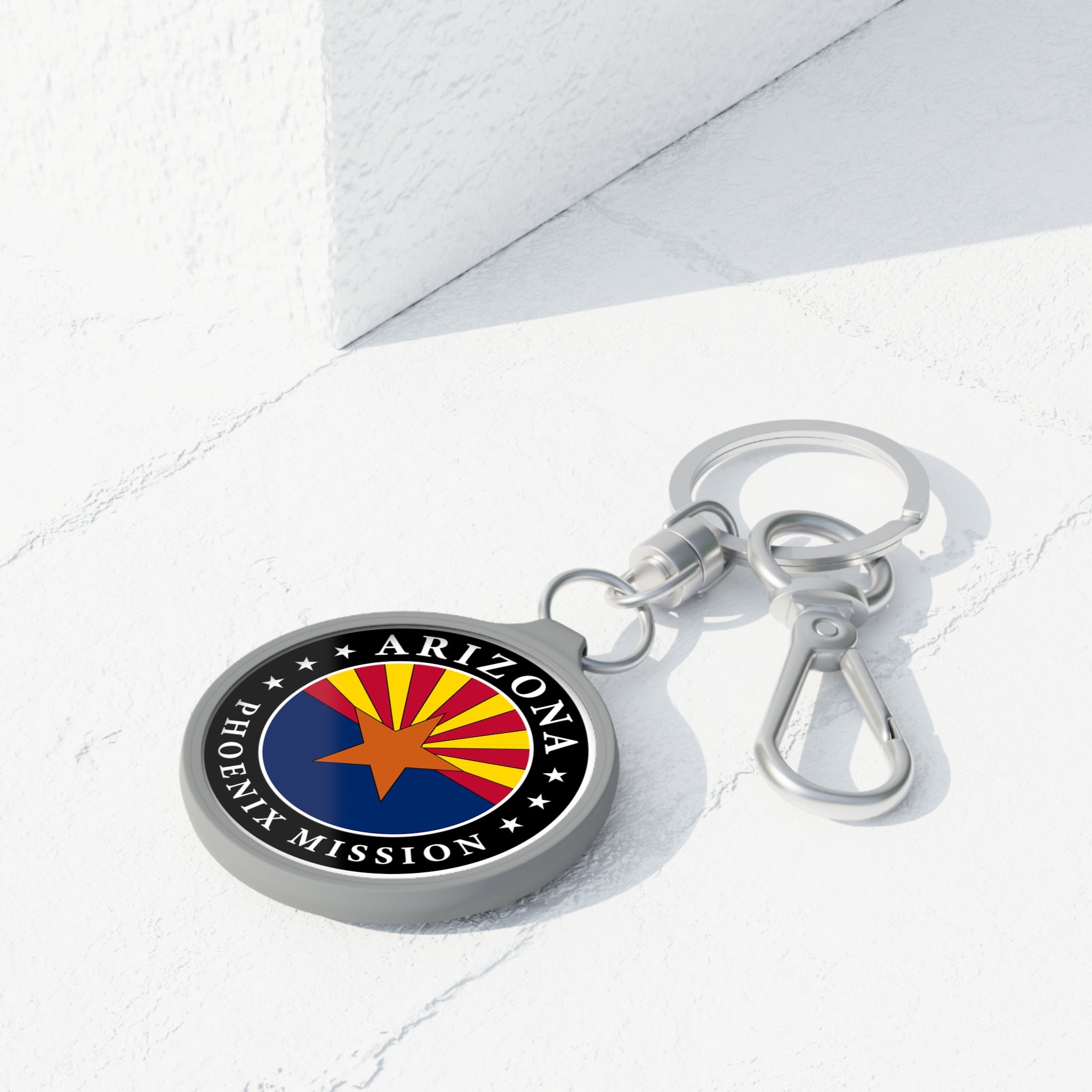Arizona Phoenix Mission State Flag Logo Key Tag - Latter-Day Saint LDS Missionary Gift - Book of Mormon
