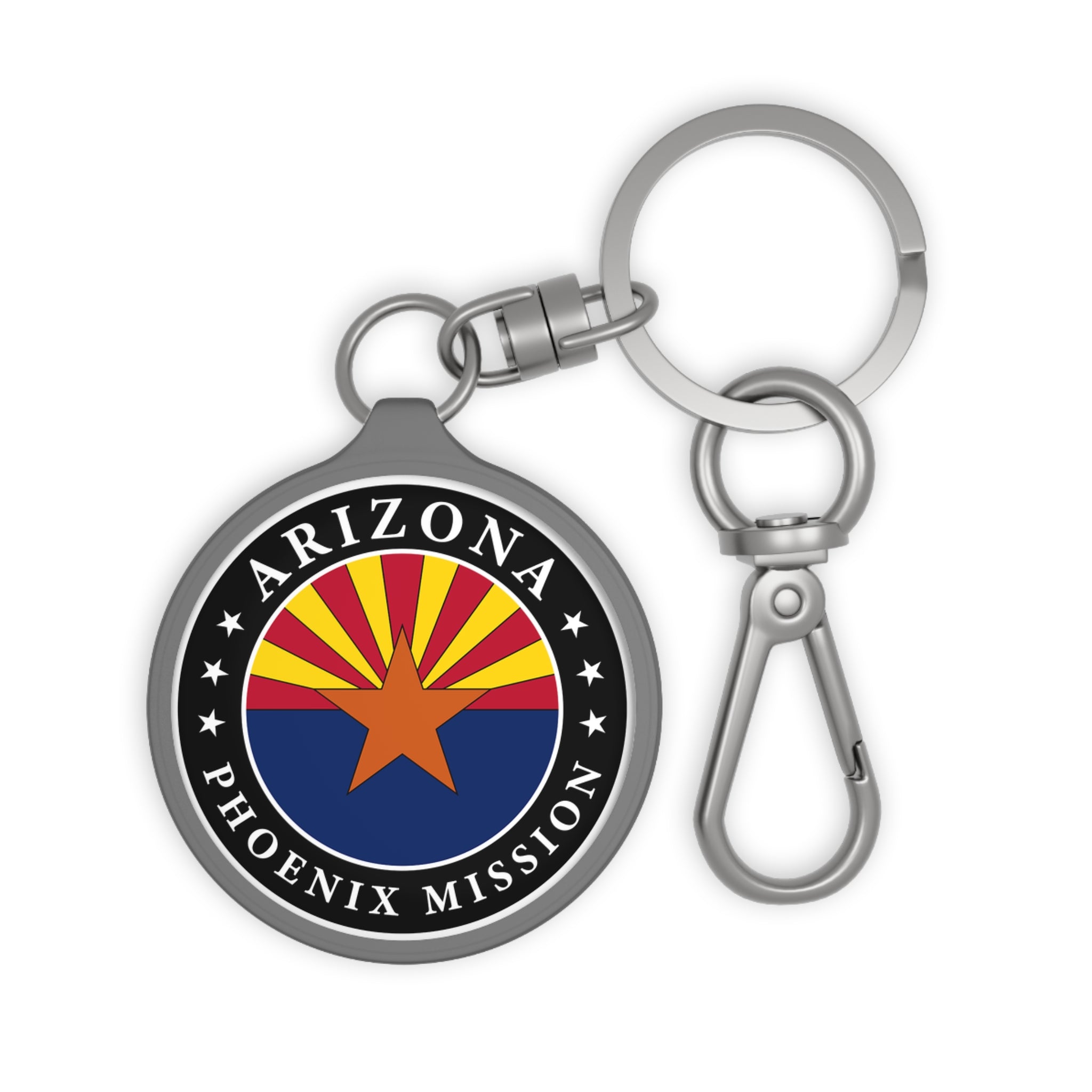 Arizona Phoenix Mission State Flag Logo Key Tag - Latter-Day Saint LDS Missionary Gift - Book of Mormon