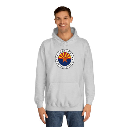 Arizona Phoenix Mission State Flag Logo (White Border) College Hoodie