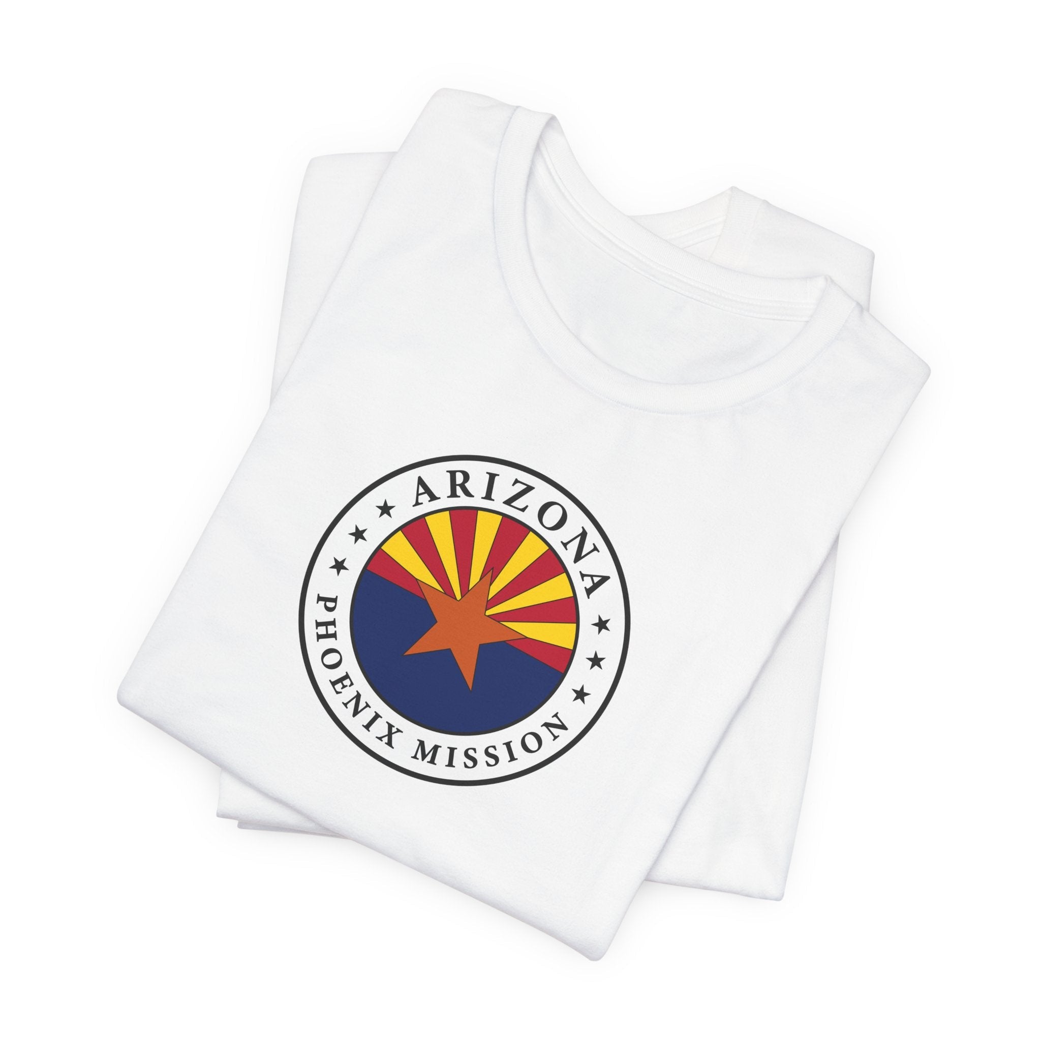 Arizona Phoenix Mission State Flag Logo (White Border) T-shirt - Latter-Day Saint LDS Missionary Gift - Book of Mormon