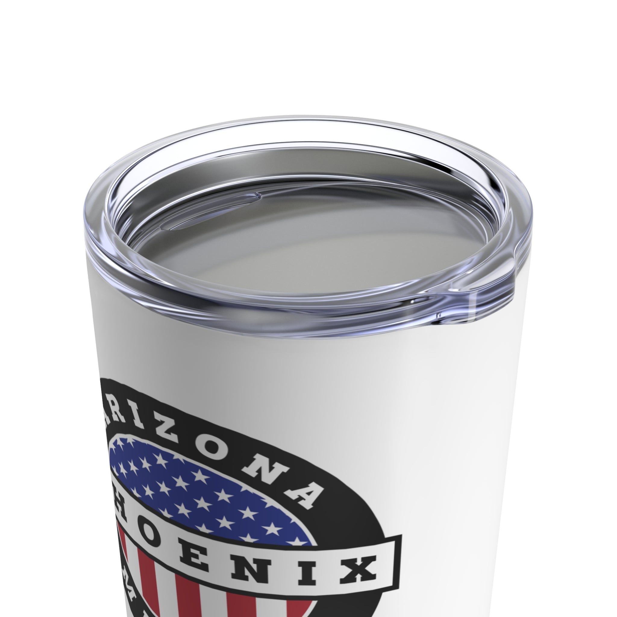 Arizona Phoenix Mission USA Flag Logo Tumbler 20oz White - Latter-Day Saint LDS Missionary Gift - Book of Mormon