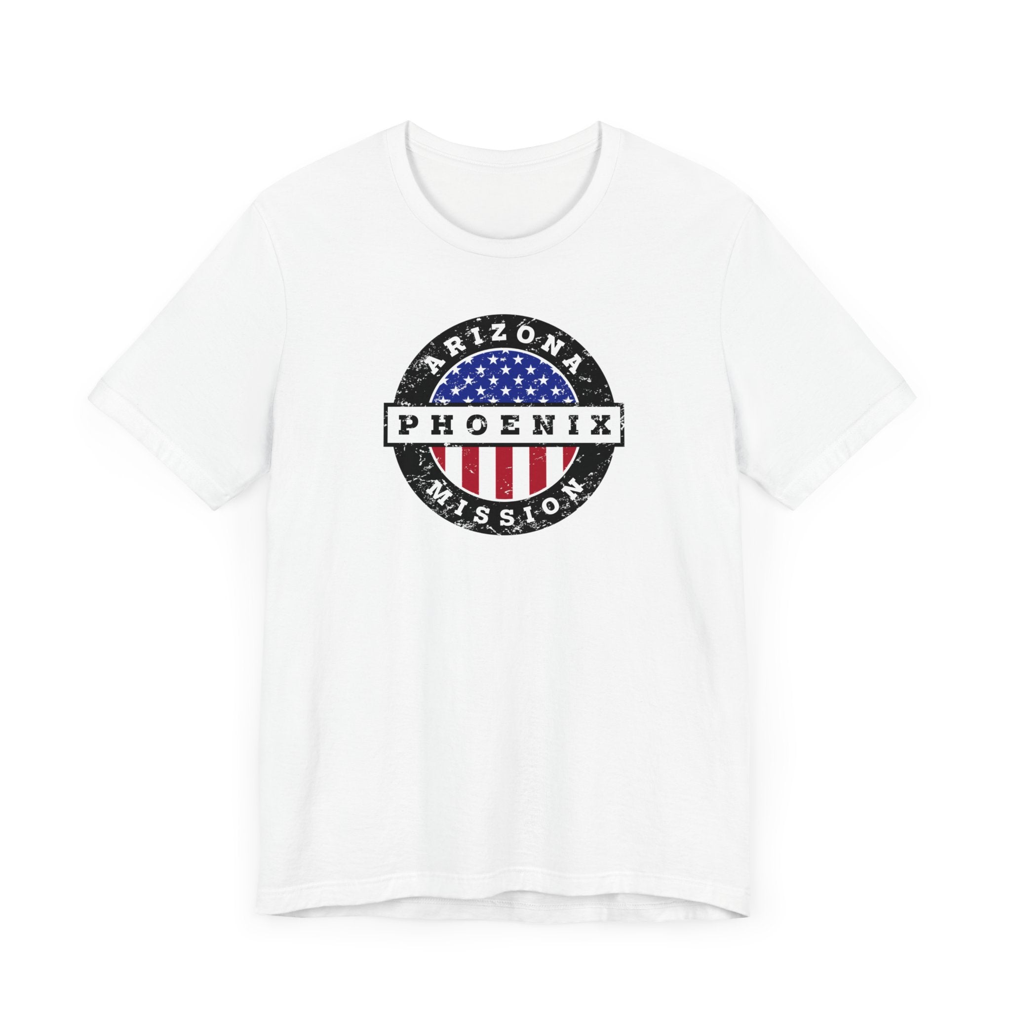 Arizona Phoenix Mission Vintage Circular USA Flag T-Shirt - Latter-Day Saint LDS Missionary Gift - Book of Mormon