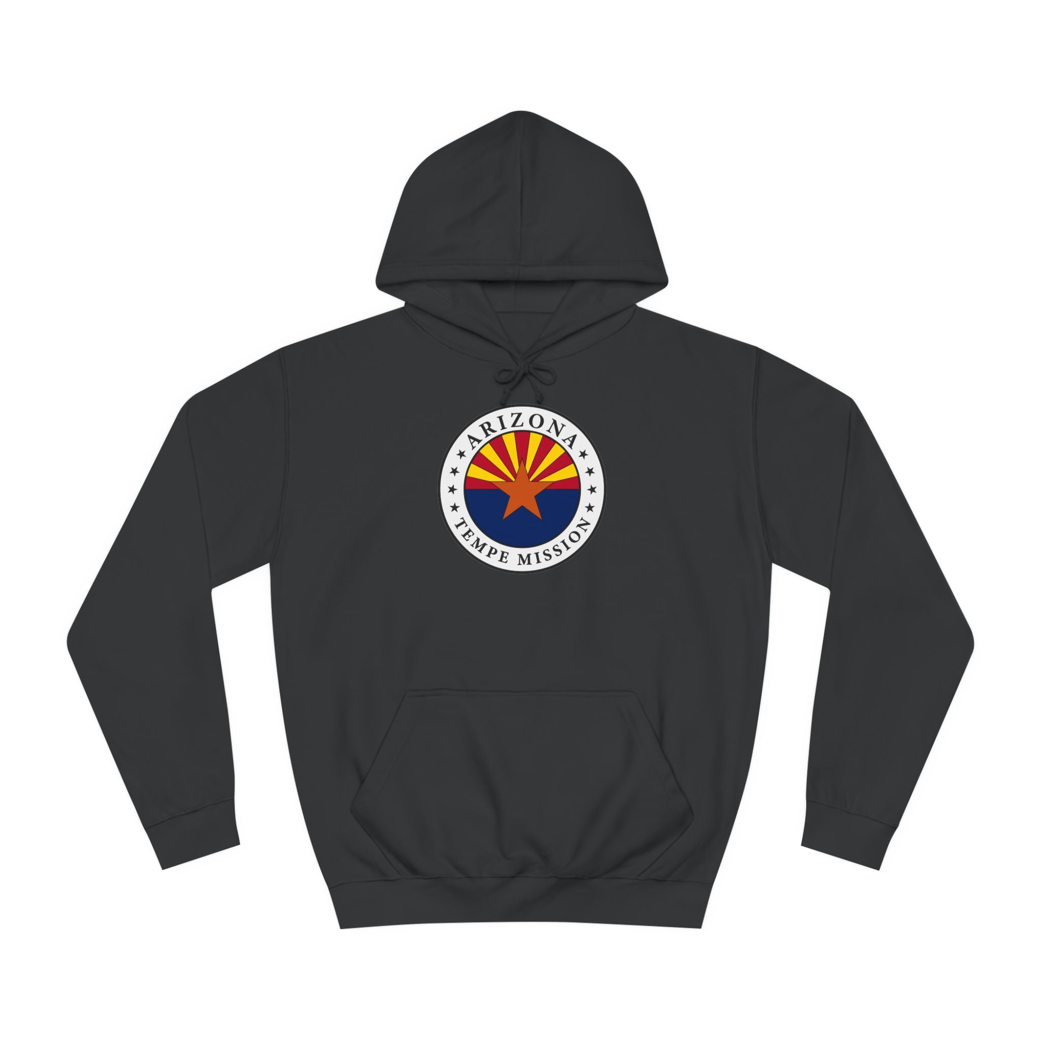 Arizona Tempe Mission State Flag Logo (White Border) College Hoodie