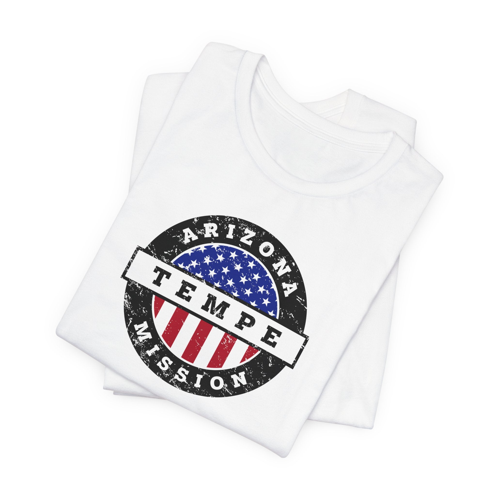 Arizona Tempe Mission Vintage Circular USA Flag T-Shirt - Latter-Day Saint LDS Missionary Gift - Book of Mormon
