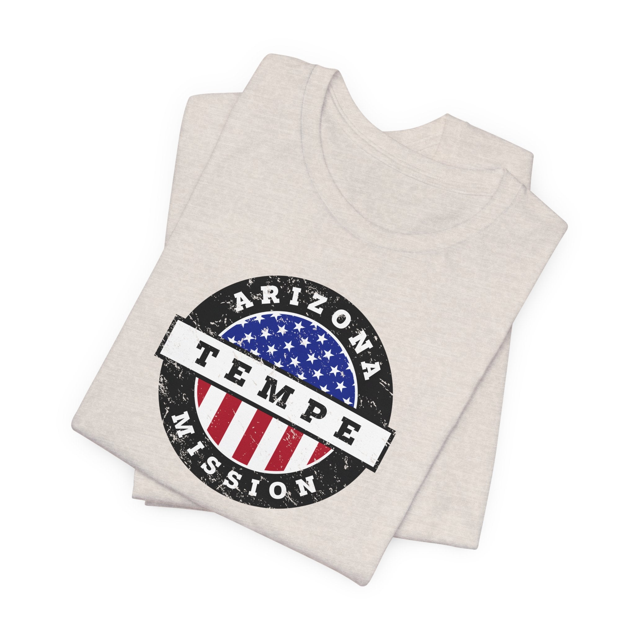 Arizona Tempe Mission Vintage Circular USA Flag T-Shirt - Latter-Day Saint LDS Missionary Gift - Book of Mormon