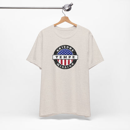 Arizona Tempe Mission Vintage Circular USA Flag T-Shirt - Latter-Day Saint LDS Missionary Gift - Book of Mormon