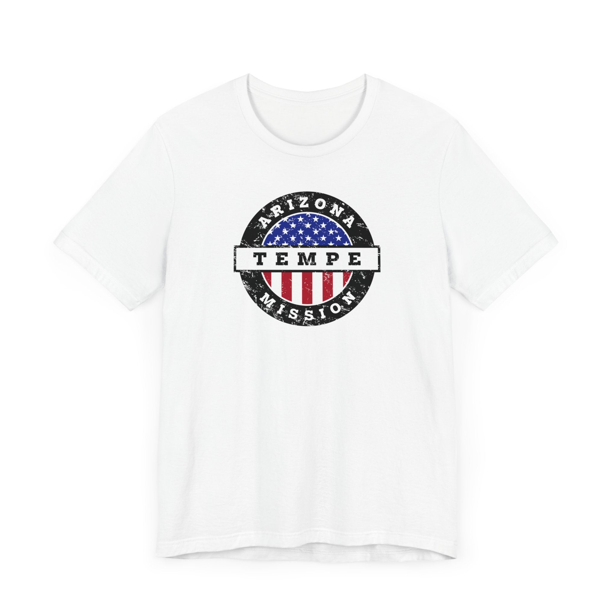 Arizona Tempe Mission Vintage Circular USA Flag T-Shirt - Latter-Day Saint LDS Missionary Gift - Book of Mormon