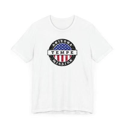 Arizona Tempe Mission Vintage Circular USA Flag T-Shirt - Latter-Day Saint LDS Missionary Gift - Book of Mormon
