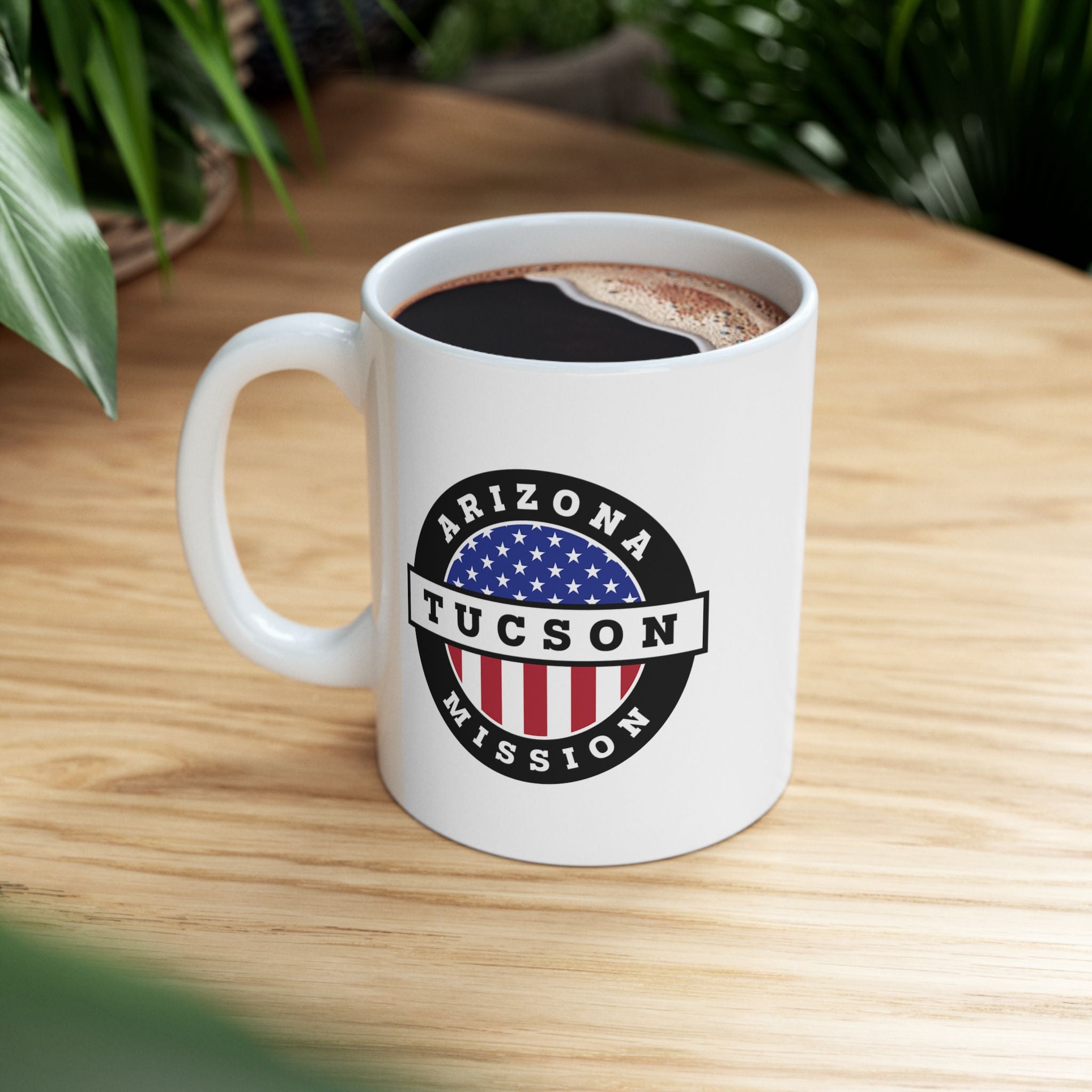 Arizona Tucson Mission Circular Flag White Ceramic Mug - Latter-Day Saint LDS Missionary Gift - Book of Mormon